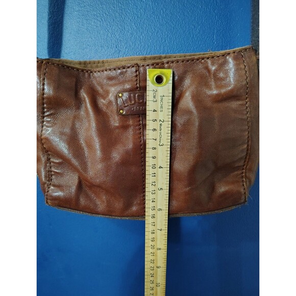 Lucky Brand Purse Crossbody Bag Distressed Boho Leather Bag - Picture 2 of 9